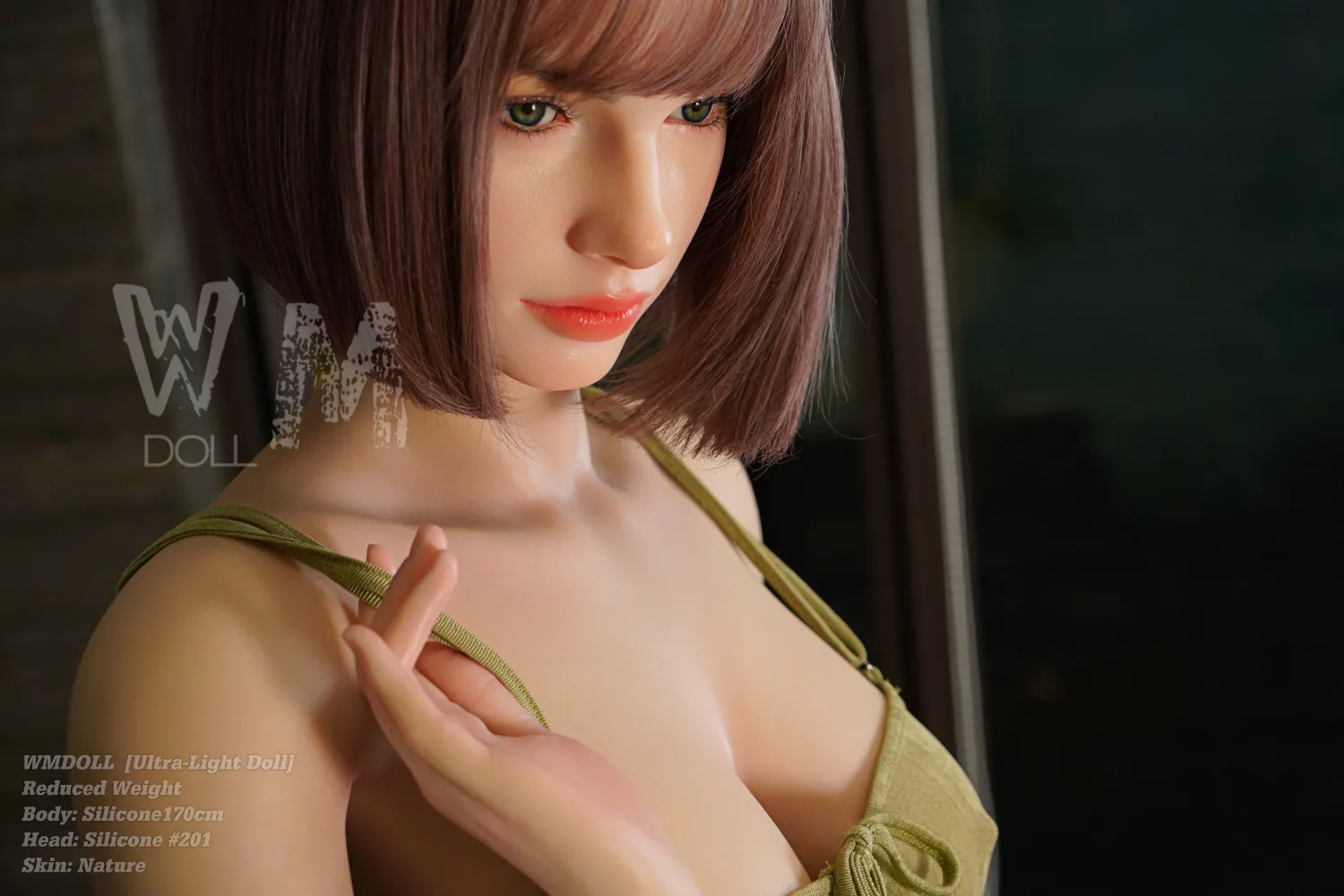 170cm (5ft7) D-Cup Ultra-Light Silicone， Lifelike doll Silicone Sex Doll Head #201- In US Stock